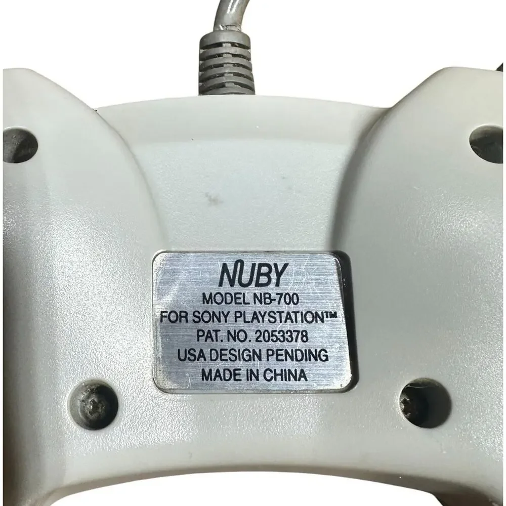 Vtg Nuby The Rock NB-700 Sony PlayStation 1 PS1 Controller GamePad Game Pad Gray
